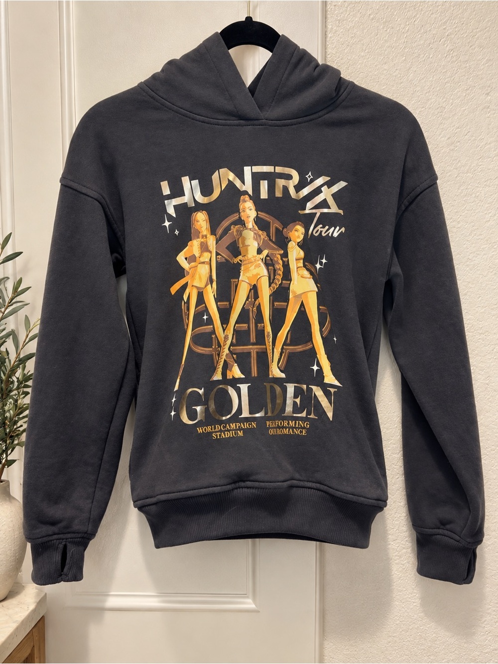 abercrombie kids charcoal K POP DEMON HUNTERS HUNTR/X hoodie sweatshirt